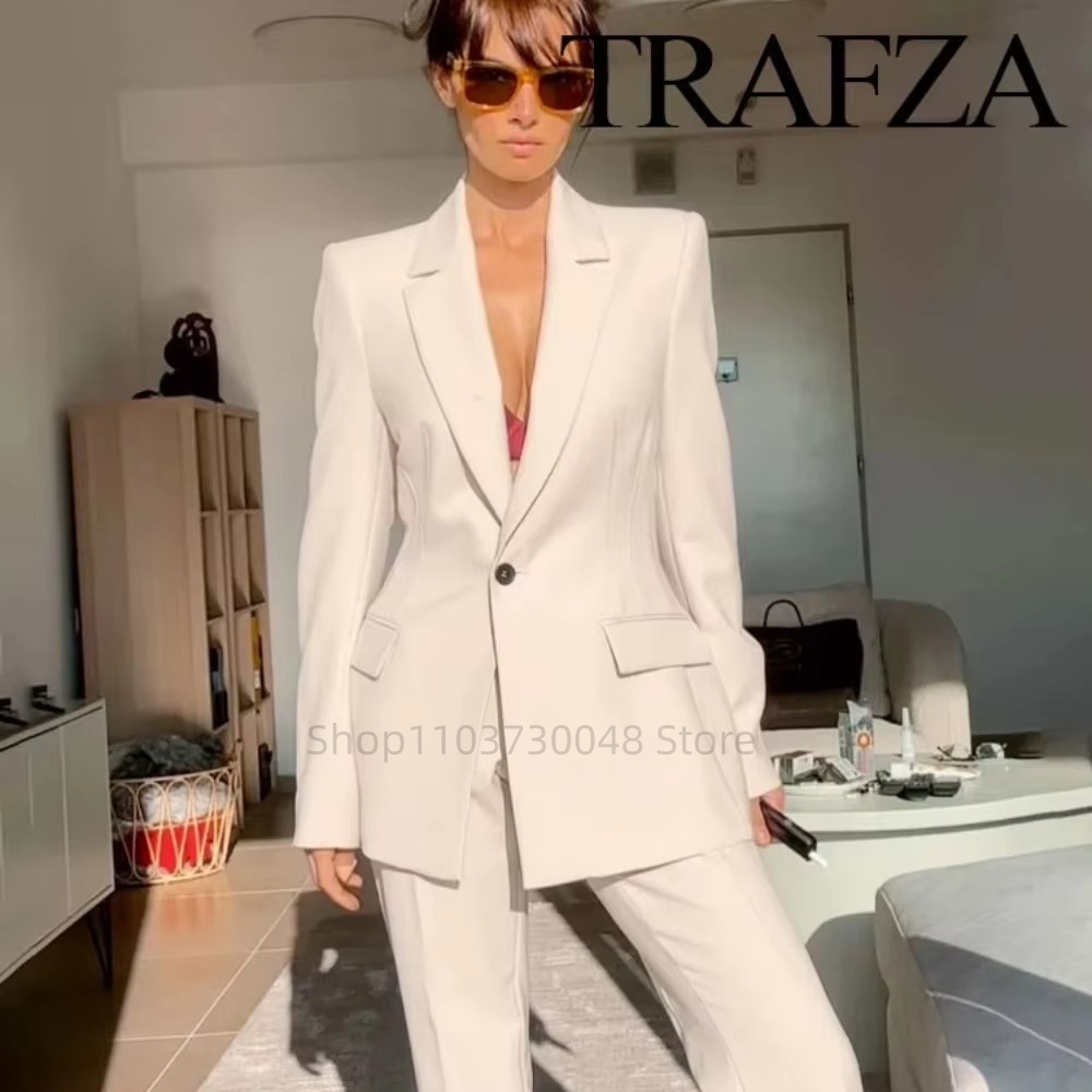 Women Formal Wear For Office - Mode Kantoor Dames Blazer en Broekpak