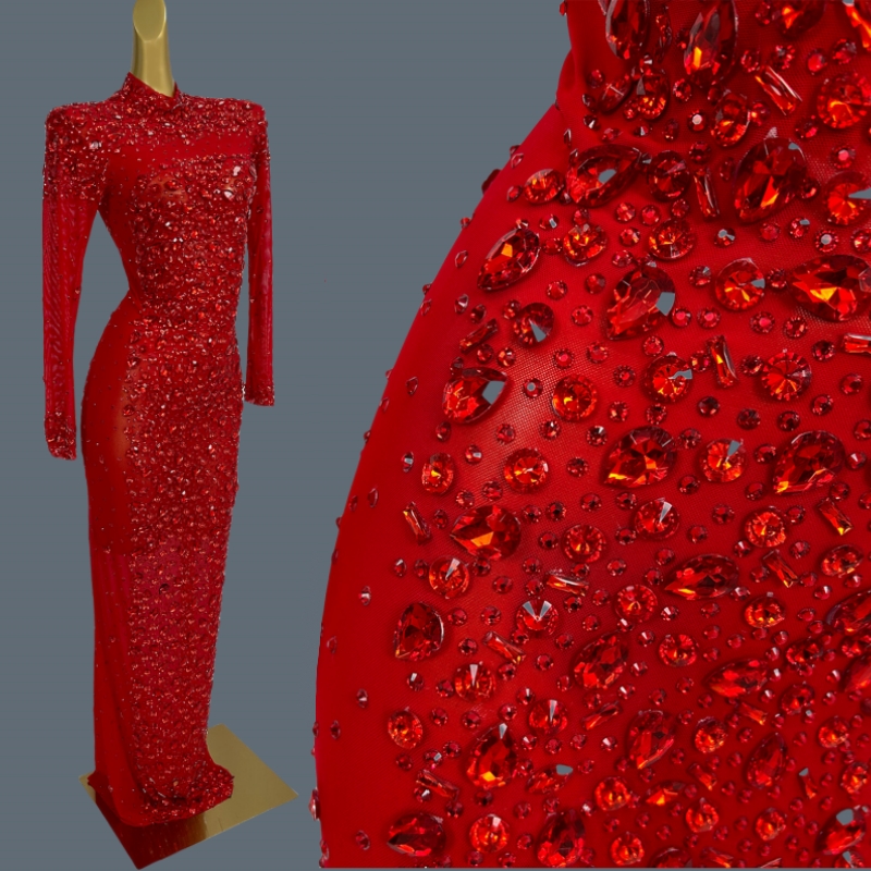 Women'S Formal Dinner Wear - Sexy pure mesh formele prom lange