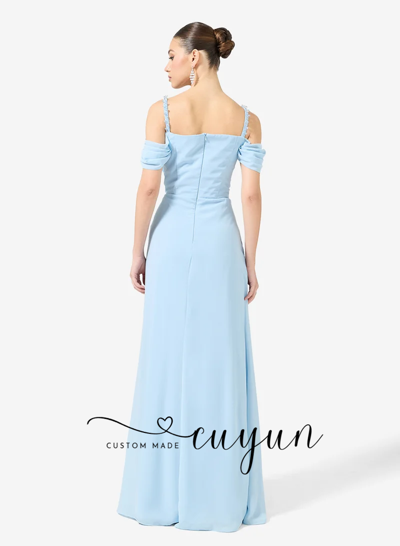 CUYUN Aangepaste hemelsblauwe  - Women'S Formal Dinner Wear recensie en prijs