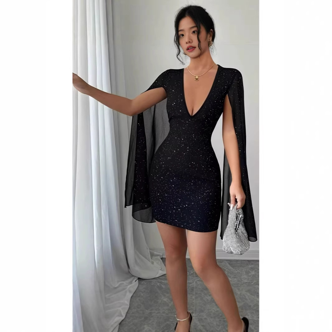 V-hals bodycon midi jurk, eleg - Women Formal Wear For Office recensie en prijs