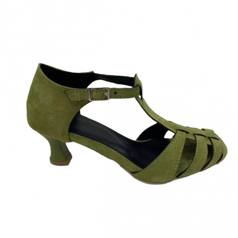 Dames Groene Suède Kitten Heel - Women Formal Wear For Office recensie en prijs