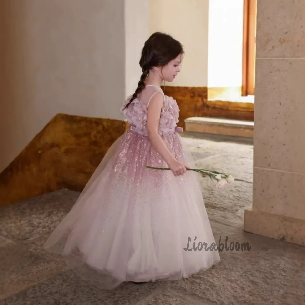 Roze golvende tule formele jur - Formal Attire Woman recensie en prijs