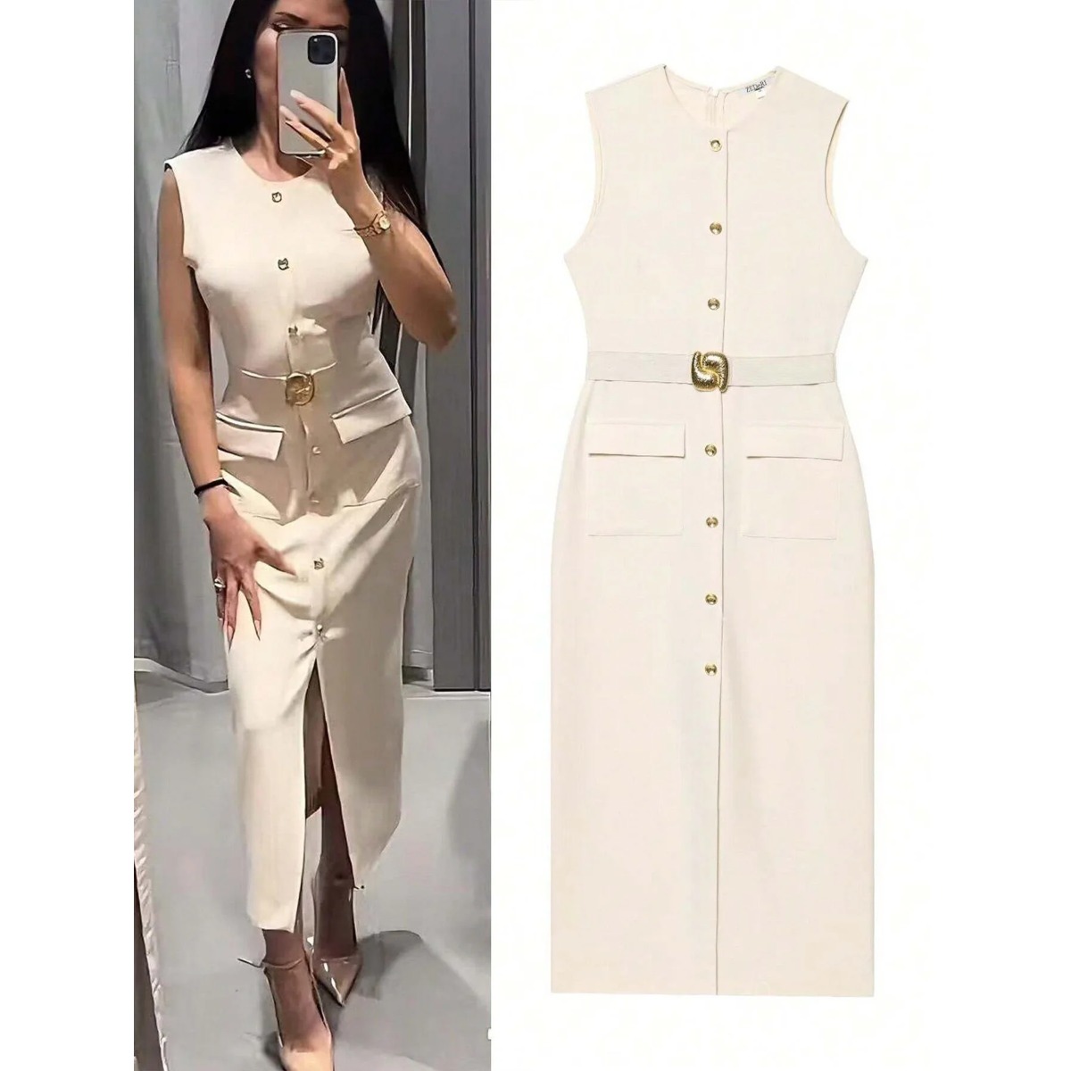 Mouwloze damesjurk met ronde h - Women'S Formal Dinner Wear recensie en prijs