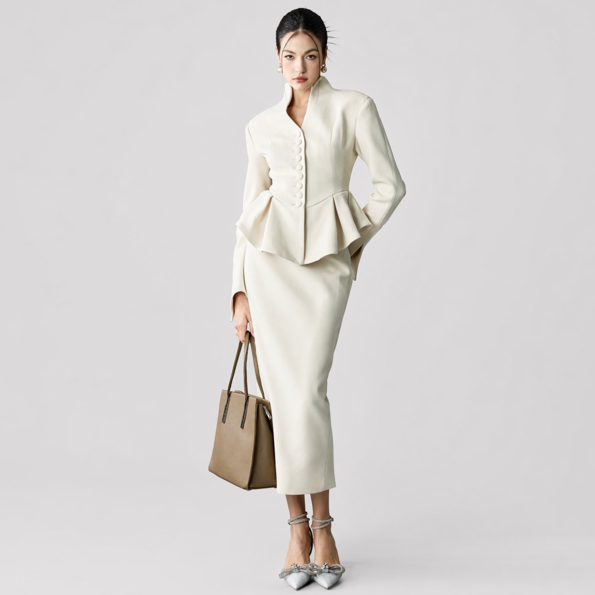 IG26 Dames Blazer met Staande  - Pencil Skirt Midi recensie en prijs